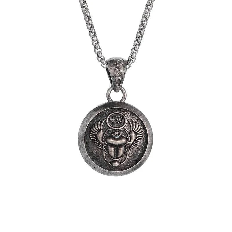 Ancient Egyptian Scarab of Horus: Enchanted Amulet Pendant Necklace for Adventurers and Seekers of Fortune - The Adventurer's Chest