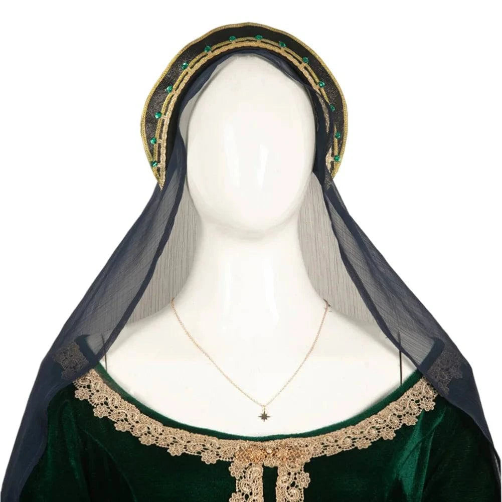 Alicent Targaryen Inspired Dark Green Cosplay Dress - Women's Fantasy Costume for Halloween and TV Events