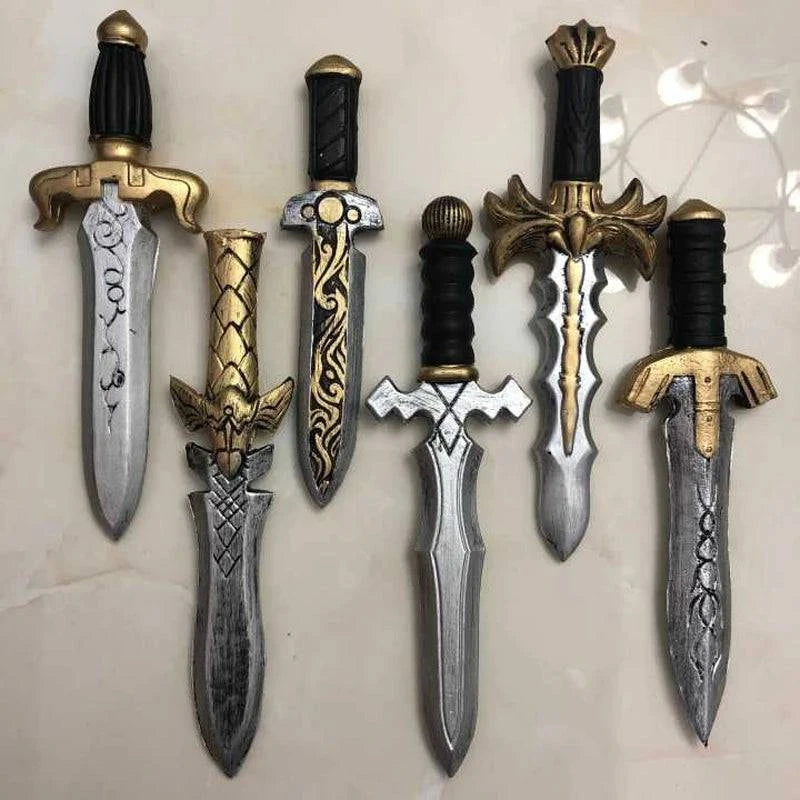 33cm Anime Sword Dagger Knife Model - 1:1 Cosplay Prop for Halloween - PU Material Action Figure for Kids Role Play Gift