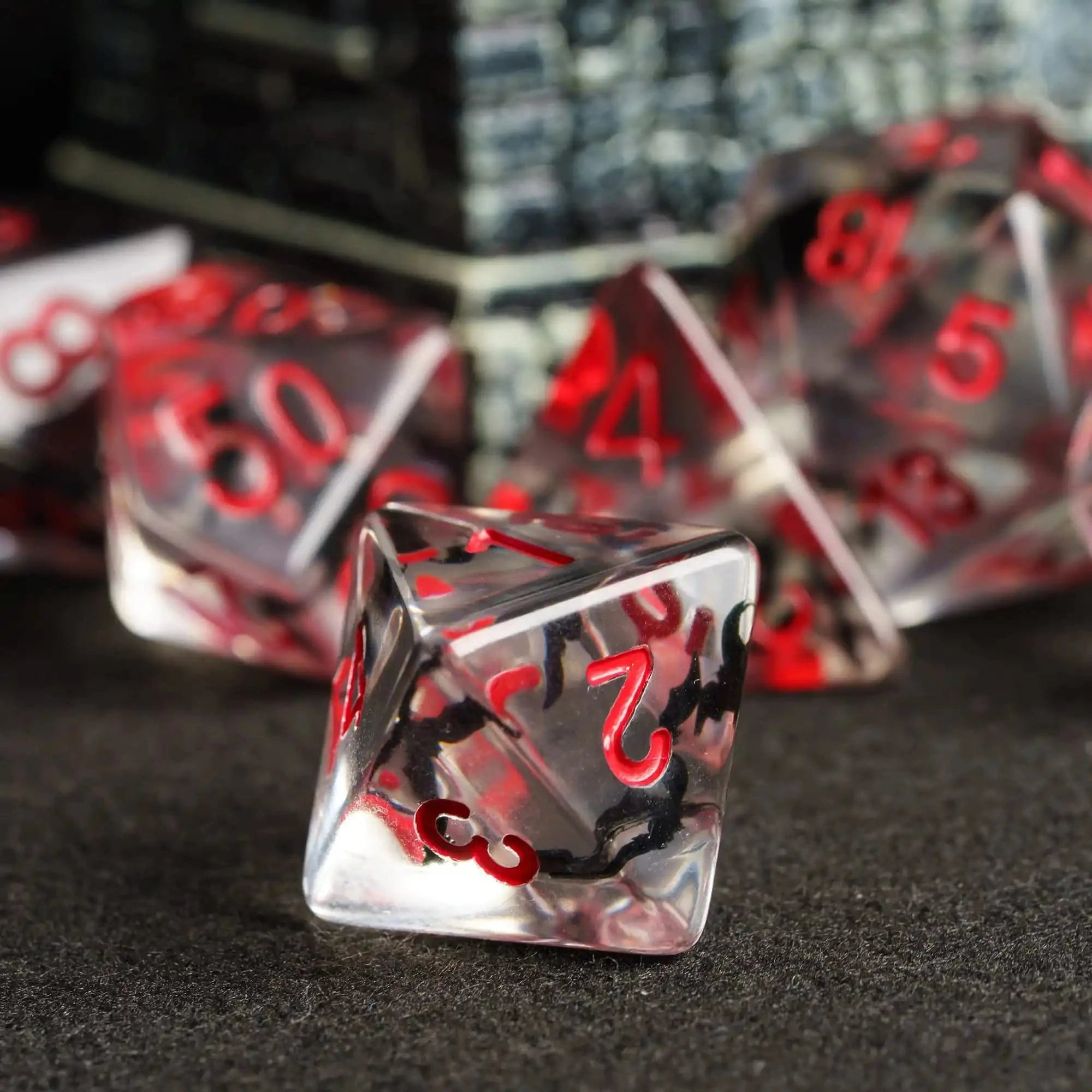 Cusdie Cat/Spider Slice Dice DND 7Pcs Resin D&D Dice D4-D20 Polyhedral Games Dice Set for Role Playing Game Pathfinder RPG - The Adventurer's Chest