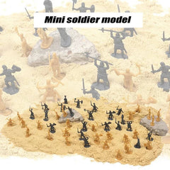 1:72 Scale 200-Piece Plastic Ancient Soldier Figures Set - Archaic Swordsmen Action Figures for DIY War Scenes