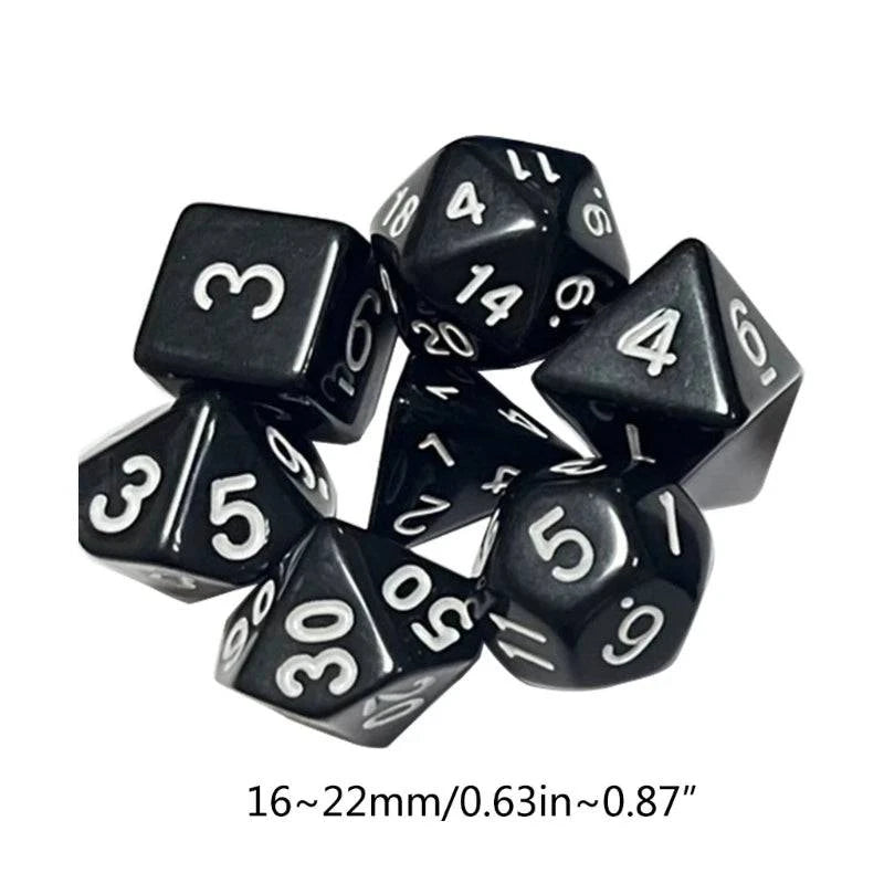 7Pieces DND-Dice Polyhedral Set Transparent-D&D-Dice for D&D-Dungeons-RPG-Pathfinder-MTG-Role Playing Table Game - The Adventurer's Chest