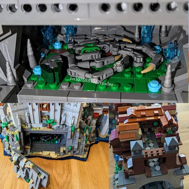 9530PCS Dragon's Lair MOC Building Set - Baldur's Gate 3 Wyrm's Crossing Creative Block Toy for Kids