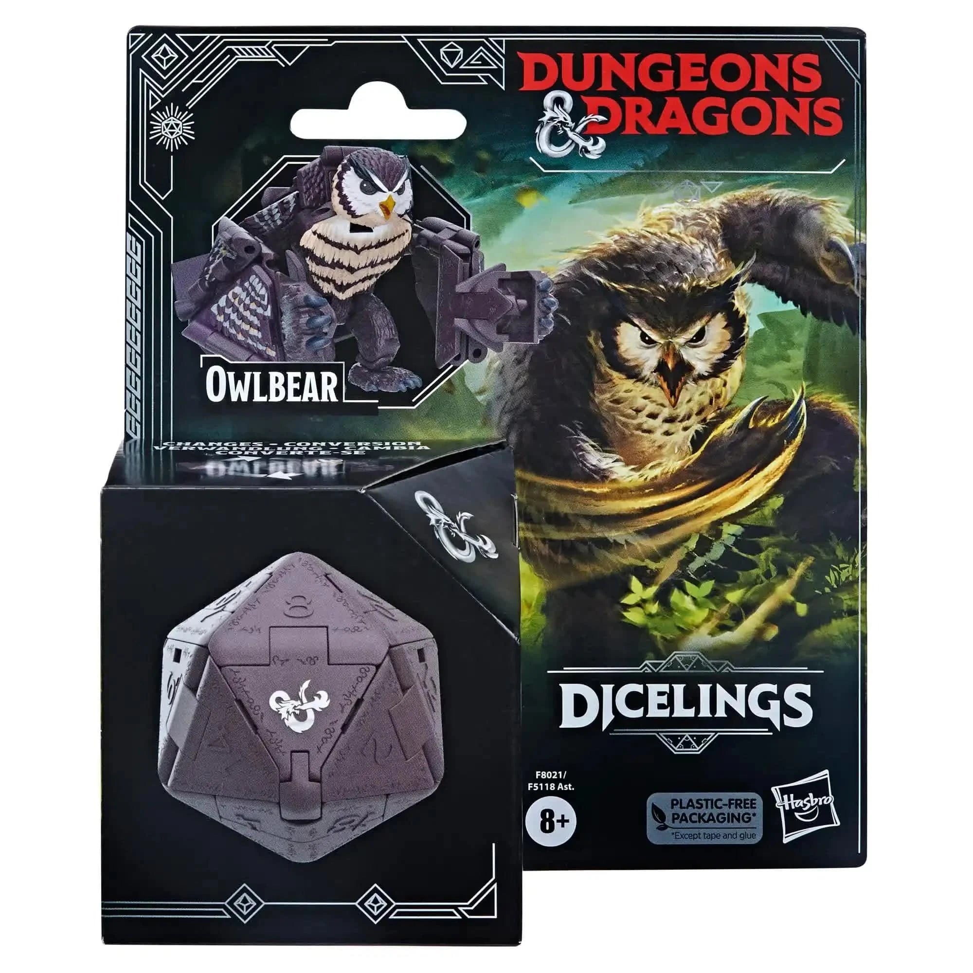 Hasbro Dungeons & Dragons Dicelings Collectible Figures: Beholder, Owlbear, Themberchaud, Displacer Beast, and Mimic Models