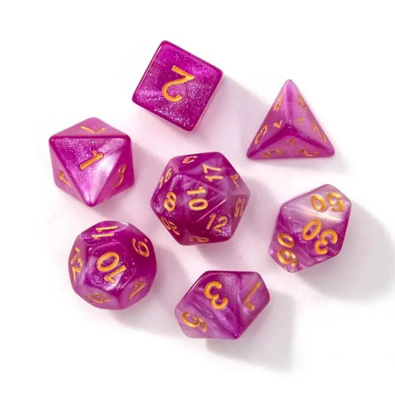 7pcs/lot Polyhedral Dice D4 D6 D8 D% D10 D12 D20 Table Games Digital Dice Entertainment Party Board Game Double Colors Dice Set - The Adventurer's Chest