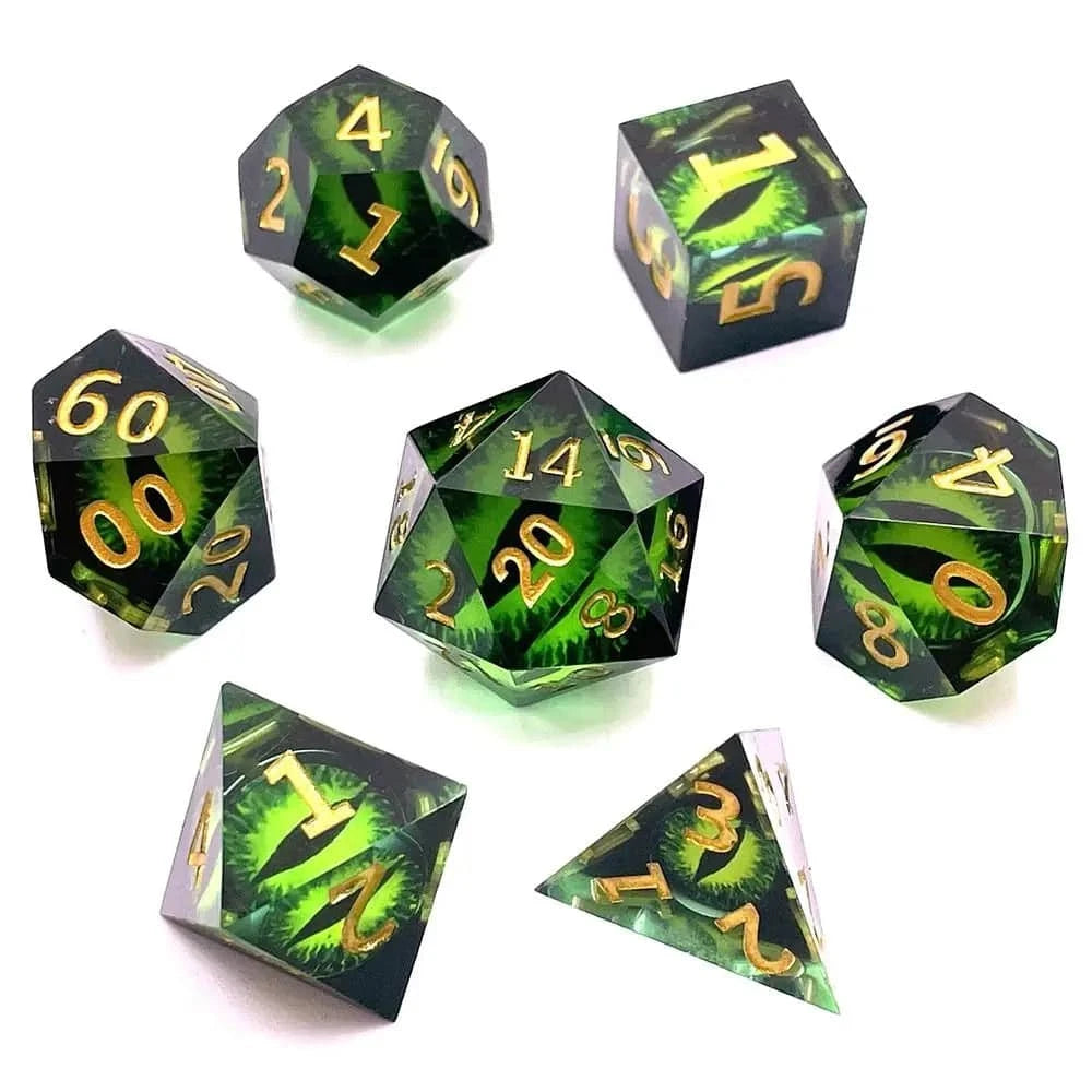 7Pcs Polyhedral Resin Dice Set Dices Table Games Accessory D6 D8 D10 D12 D20 For D&d DND - The Adventurer's Chest