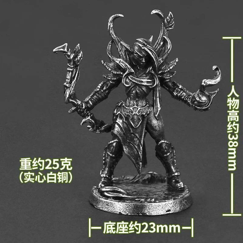 Ancient Armored Demon Warriors: Metal Miniature Models of Night Elves for DIY Collectors