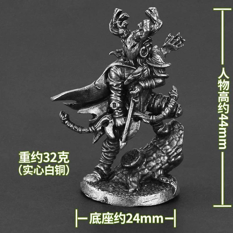 Ancient Armored Demon Warriors: Metal Miniature Models of Night Elves for DIY Collectors