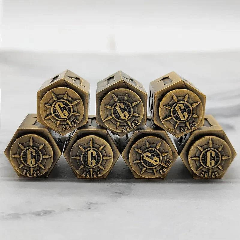 Epic Metal D6 Bullet Dice for D&D Adventurers - Ancient 6-Sided Polyhedral Dice Set (1 or 2 Pieces) - The Adventurer's Chest