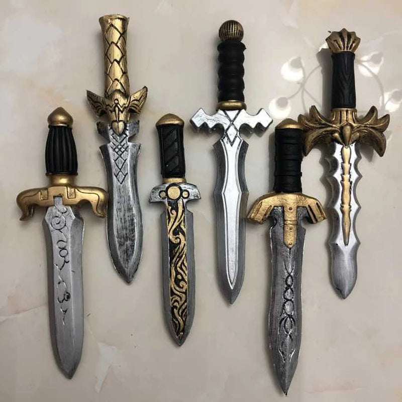 33cm Anime Sword Dagger Knife Model - 1:1 Cosplay Prop for Halloween - PU Material Action Figure for Kids Role Play Gift