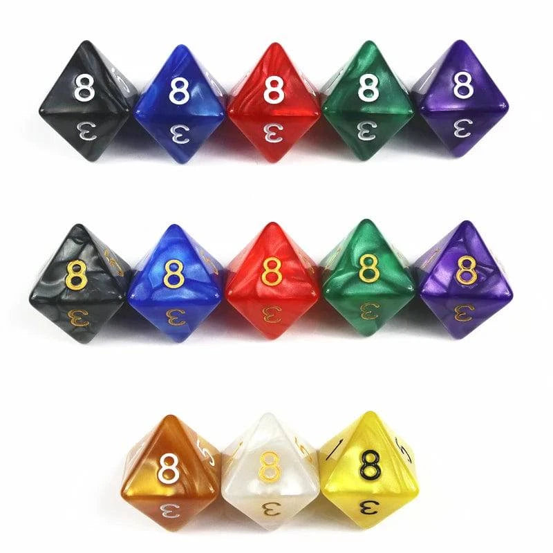 D8 Dice Set 10pcs Polyhedral D&D Dice for DND RPG Game Tabletop Game Math Teaching - The Adventurer's Chest