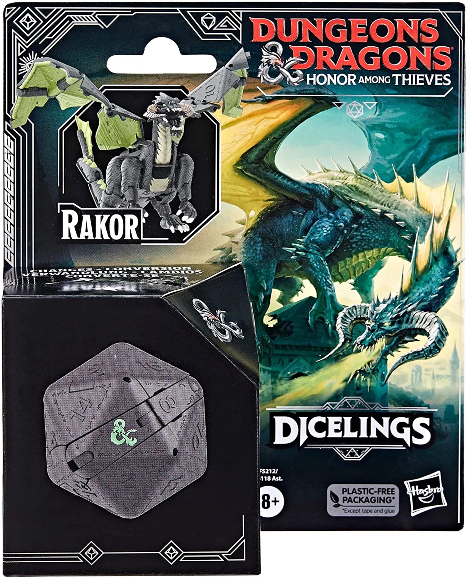 Hasbro Dungeons & Dragons Dicelings Collectible Figures: Beholder, Owlbear, Themberchaud, Displacer Beast, and Mimic Models