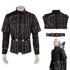 Astarion Cosplay Costume Set for Halloween and Carnival - Men's Roleplay Outfit with Top and Belt