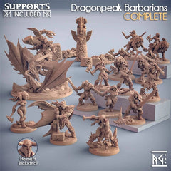 Epic Barbarian Lion and Dragon Battle Chess Model for Dungeons & Dragons DND Gaming