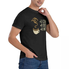 D&D Coffee Enthusiast Tee - Casual 100% Cotton T-Shirt for Men - The Adventurer's Chest