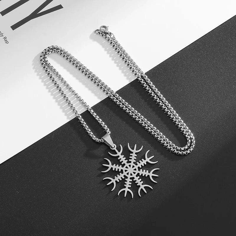 Viking Rune of Luck: Enchanted Snowflake Pendant Necklace for Adventurous Souls - The Adventurer's Chest