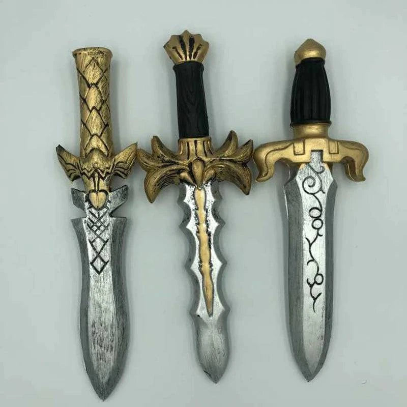 33cm Anime Sword Dagger Knife Model - 1:1 Cosplay Prop for Halloween - PU Material Action Figure for Kids Role Play Gift