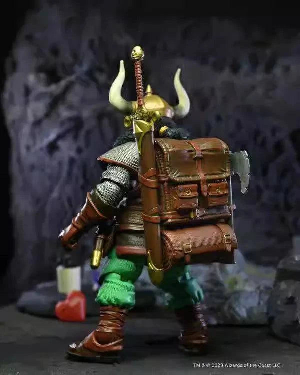 NECA 7-Inch Articulated Dragon and Dungeon Dwarf Warrior Eckhorn Action Figure - In Stock Gift Item