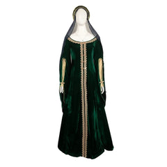 Alicent Targaryen Inspired Dark Green Cosplay Dress - Women's Fantasy Costume for Halloween and TV Events