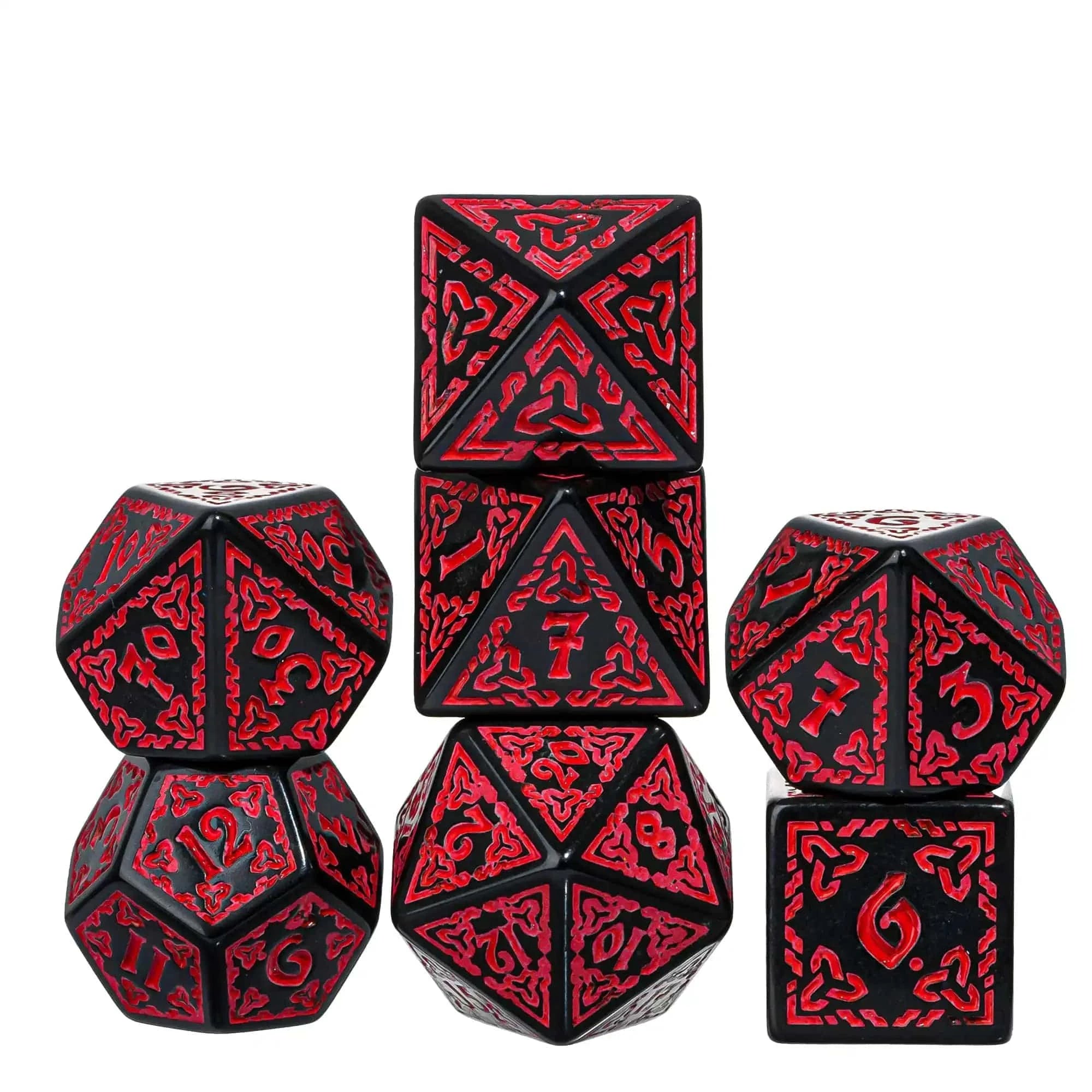 DND Celtic Knot Dice with Unique D4 7Pcs/Set New Pattern D4- D20 Polyhedral Dice for Role Playing Board Game D&D Tabletop Games - The Adventurer's Chest