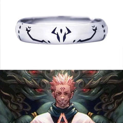 Jujutsu Kaisen Ryomen Sukuna and Itadori Yuji Adjustable Metal Cosplay Ring - Unisex Jewelry Prop Gift