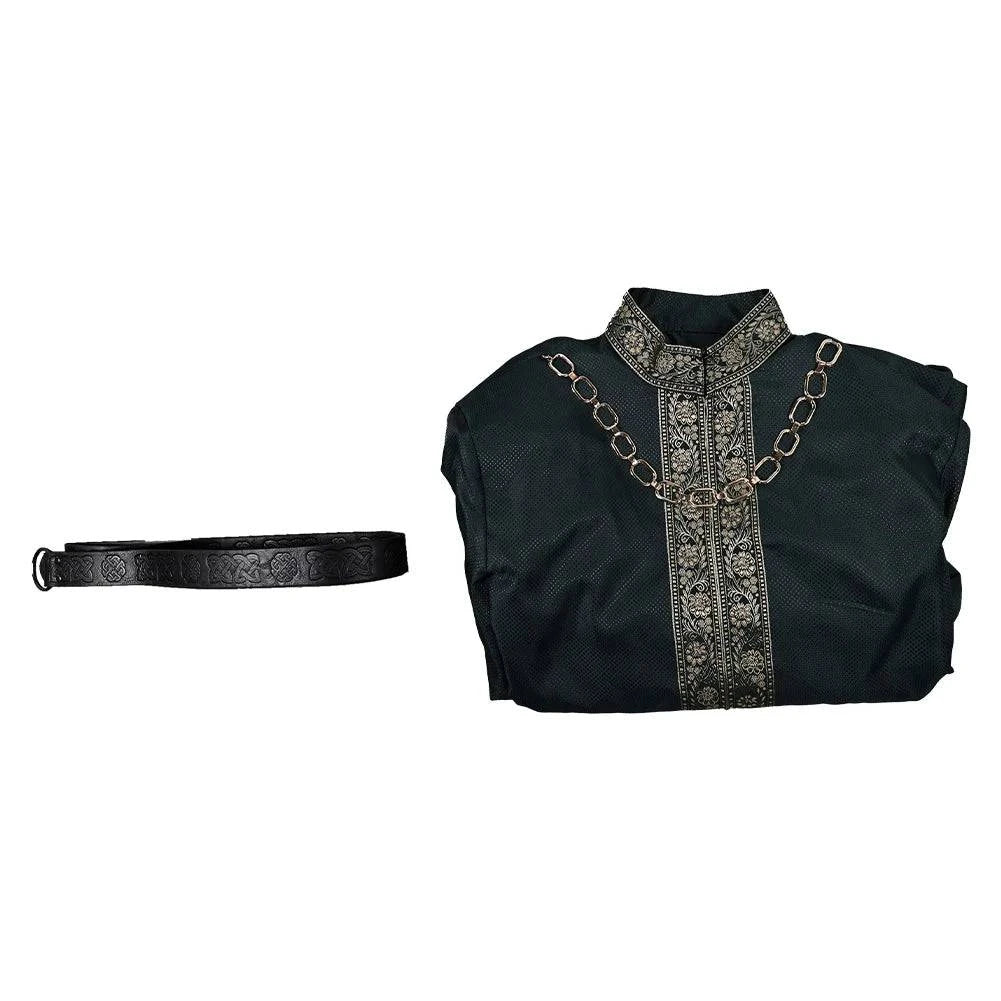 Aegon Targaryen Fantasy Costume for Men - Medieval Robe and Belt Set for Halloween and Cosplay Events