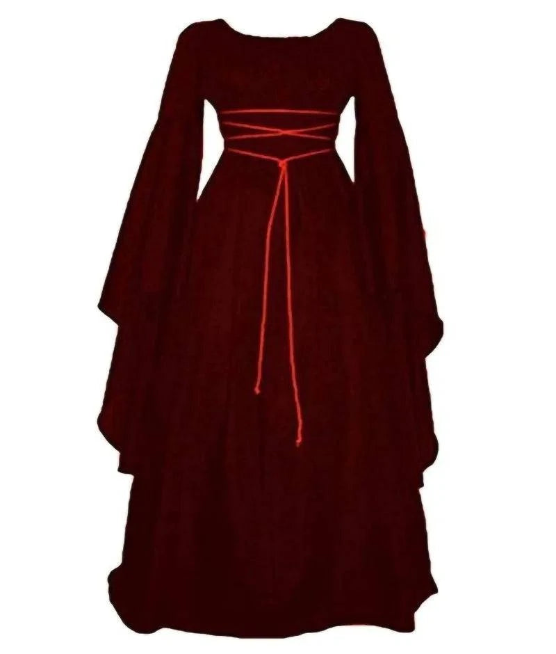 Gothic Medieval Witch Costume for Women - Vampire Bride Cosplay Dress for Halloween and Carnival 2023