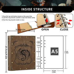 Adventure-Ready DND Notebook/Journal - Versatile Travel, Work & School Companion for All Ages - The Adventurer's Chest