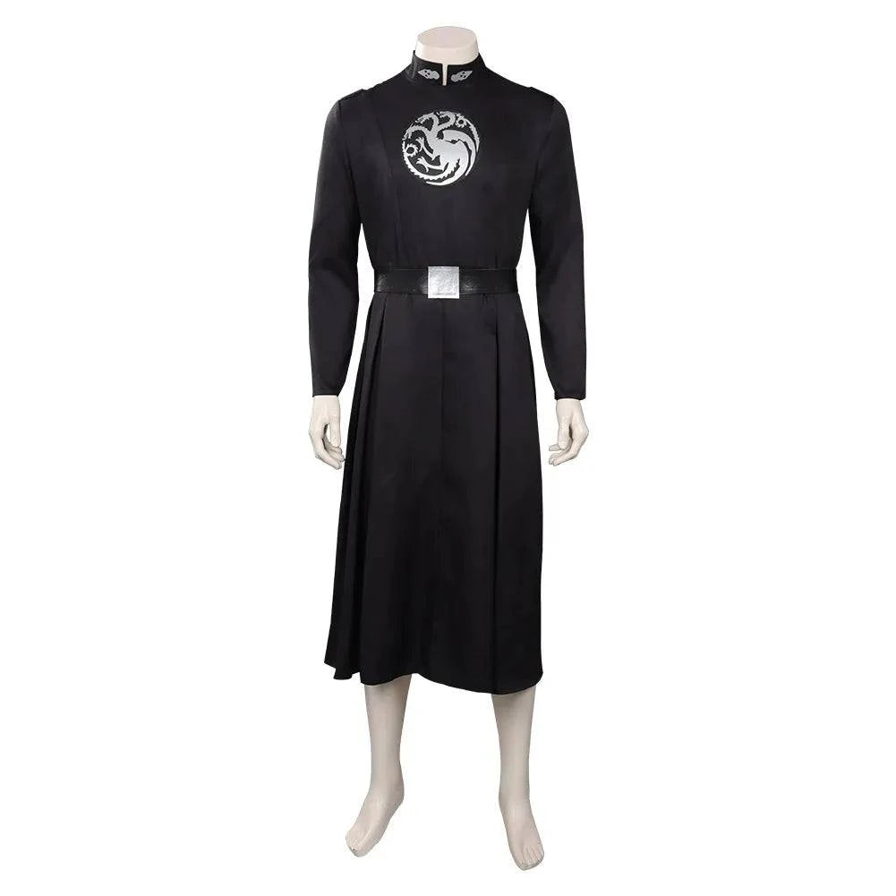 Aegon Targaryen Fantasy Costume for Men - Medieval Robe and Belt Set for Halloween and Cosplay Events