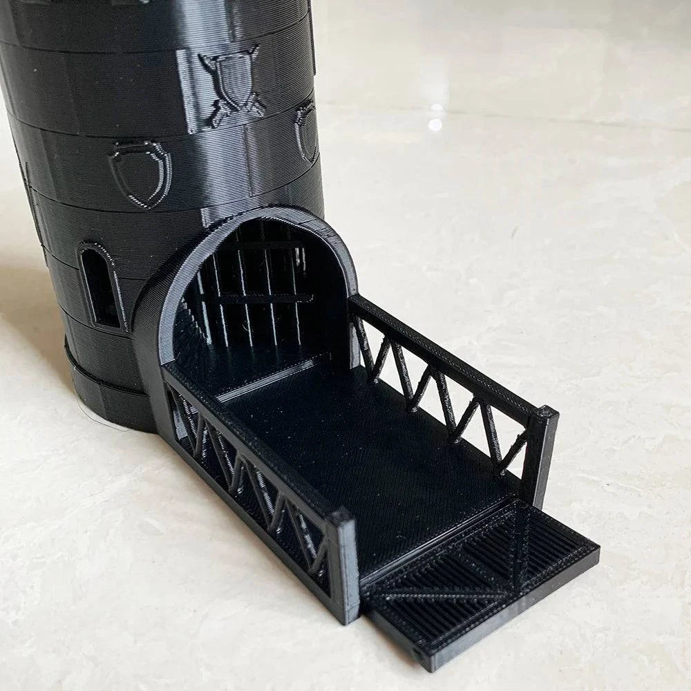 3D Printed Castle Dice Tower for Tabletop Gaming - Ideal for D&D, RPG, and Board Games - Perfect Gift for Friends