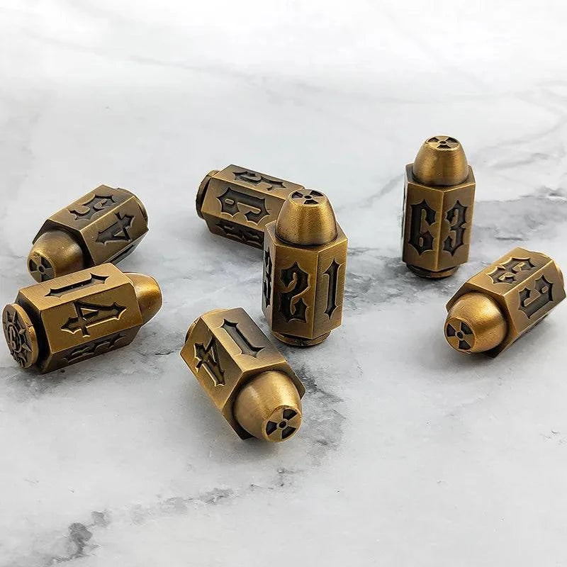 Epic Metal D6 Bullet Dice for D&D Adventurers - Ancient 6-Sided Polyhedral Dice Set (1 or 2 Pieces) - The Adventurer's Chest