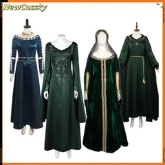 Alicent Targaryen Inspired Dark Green Cosplay Dress - Women's Fantasy Costume for Halloween and TV Events