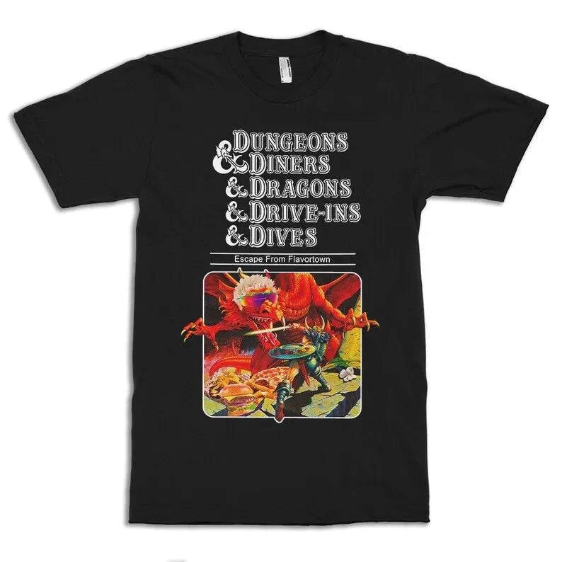 D&D Dining Adventures Humorous T-Shirt / Unisex Dungeons & Dragons Tee / Various Sizes Available - The Adventurer's Chest