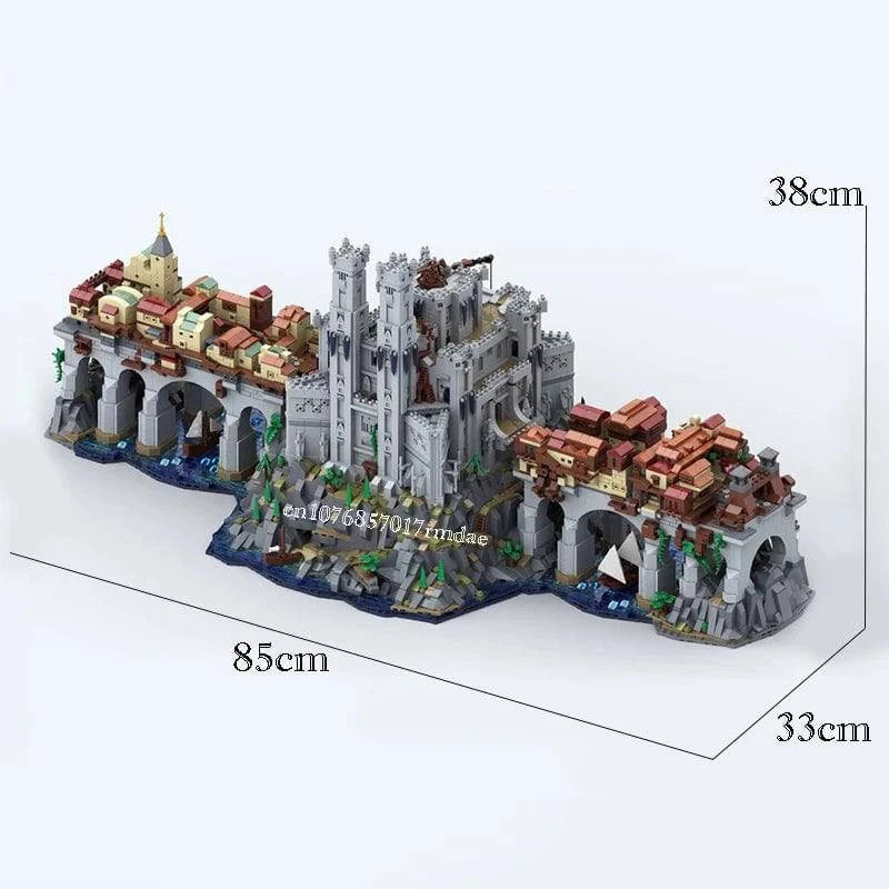 9530PCS Dragon's Lair MOC Building Set - Baldur's Gate 3 Wyrm's Crossing Creative Block Toy for Kids