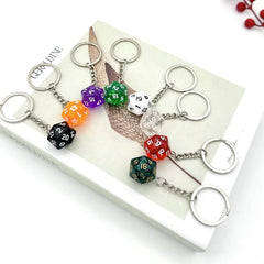 Handcrafted D20 Dice Keychain - Perfect Gift for RPG Fans and Dungeons & Dragons Enthusiasts