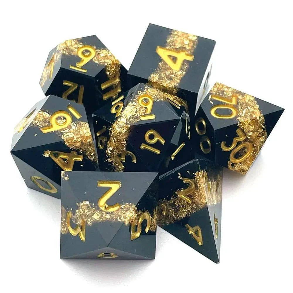 7Pcs Polyhedral Resin Dice Set Dices Table Games Accessory D6 D8 D10 D12 D20 For D&d DND - The Adventurer's Chest