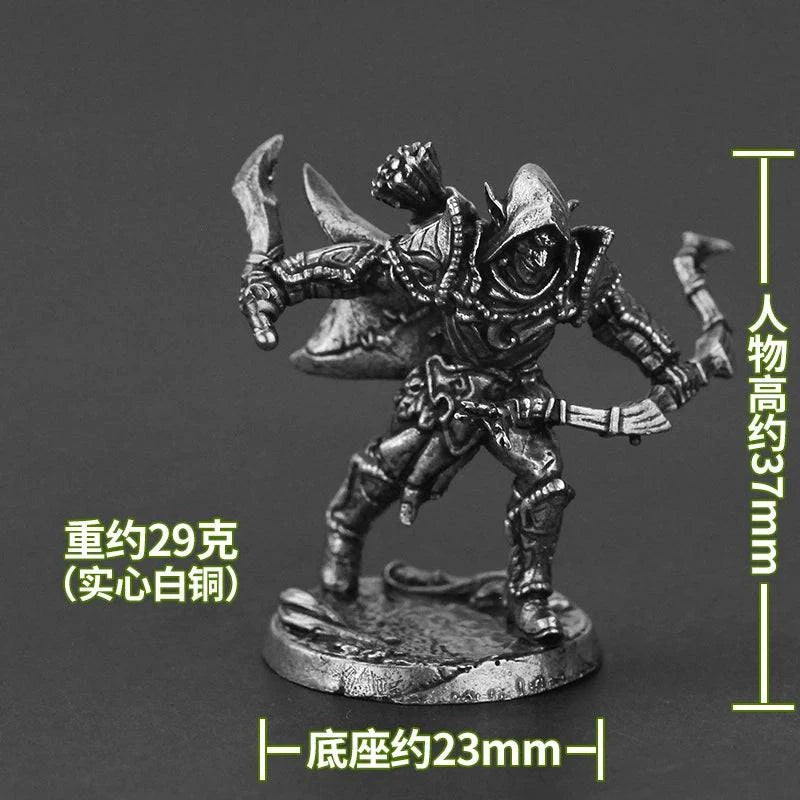 Ancient Armored Demon Warriors: Metal Miniature Models of Night Elves for DIY Collectors