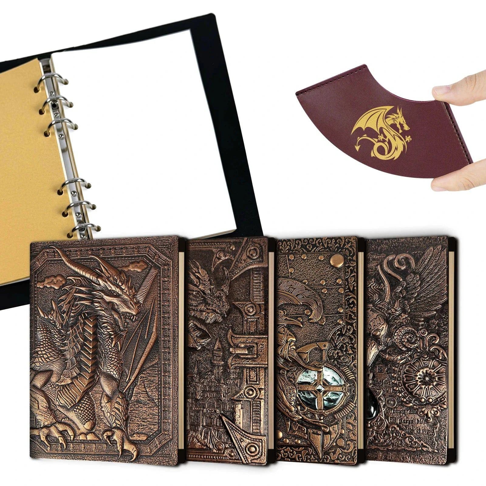 3D Embossed Refillable DND Journal with 400 Pages - Perfect for Dungeons and Dragons Accessories and Role Playing - The Adventurer's Chest