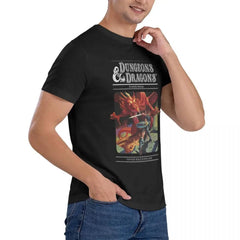 Dungeons and Dragons Graphic T-Shirt for Men - Cotton Short Sleeve Tee in Plus Sizes 4XL to 6XL - The Adventurer's Chest