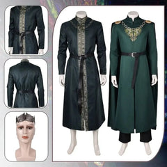 Aegon Targaryen Fantasy Costume for Men - Medieval Robe and Belt Set for Halloween and Cosplay Events