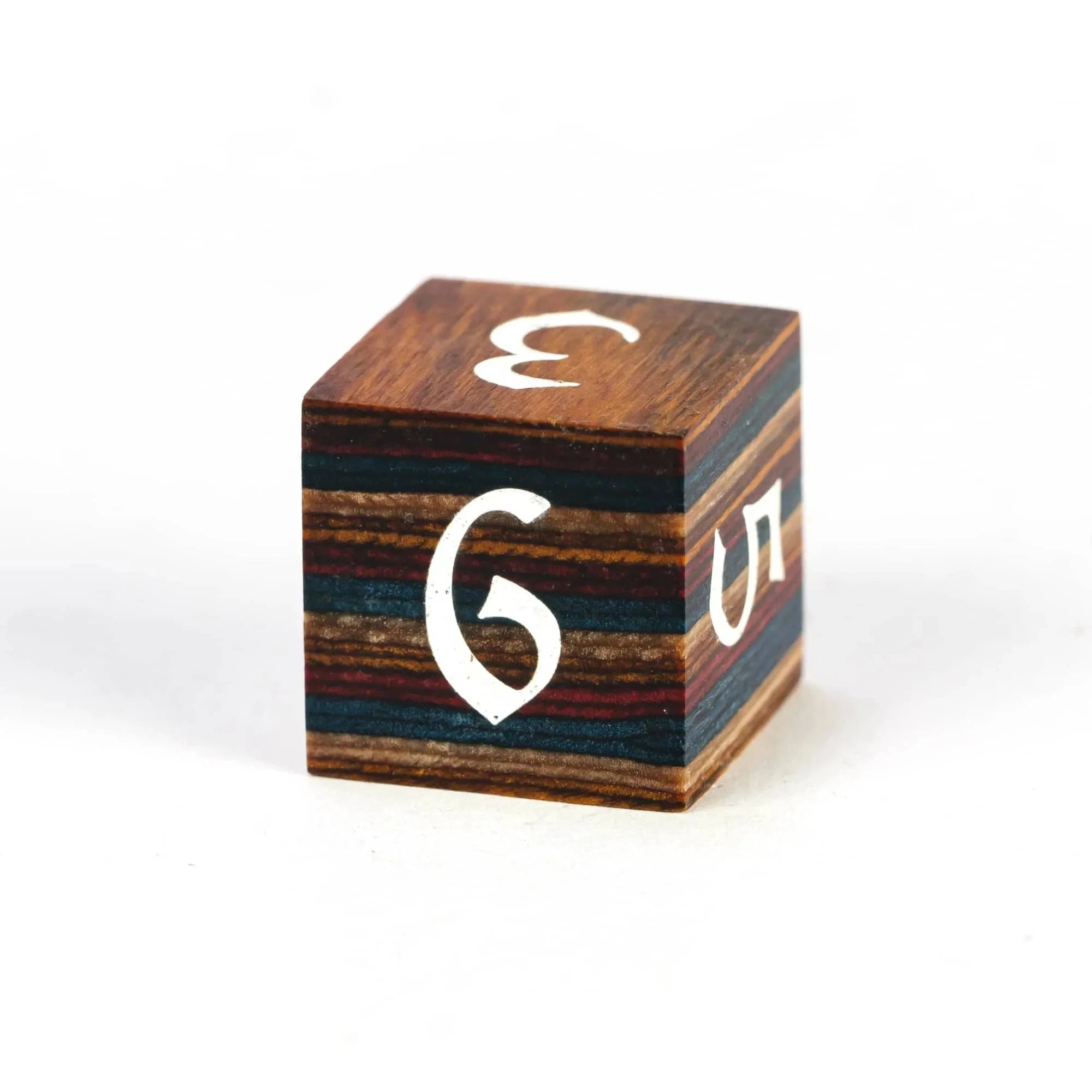 Cusdie DND Wooden Dice Set Unique Stripe D&D Dice 7Pcs D4 D6 D8 D10 D% D12 D20 Polyhedral Games Dice Set for Table Games TRPG - The Adventurer's Chest