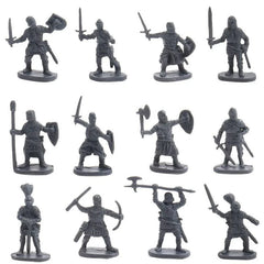 1:72 Scale 200-Piece Plastic Ancient Soldier Figures Set - Archaic Swordsmen Action Figures for DIY War Scenes