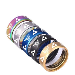 BAECYT Triforce Triangle Symbol Stainless Steel Band Ring for Cosplay and Party - Unisex Jewelry