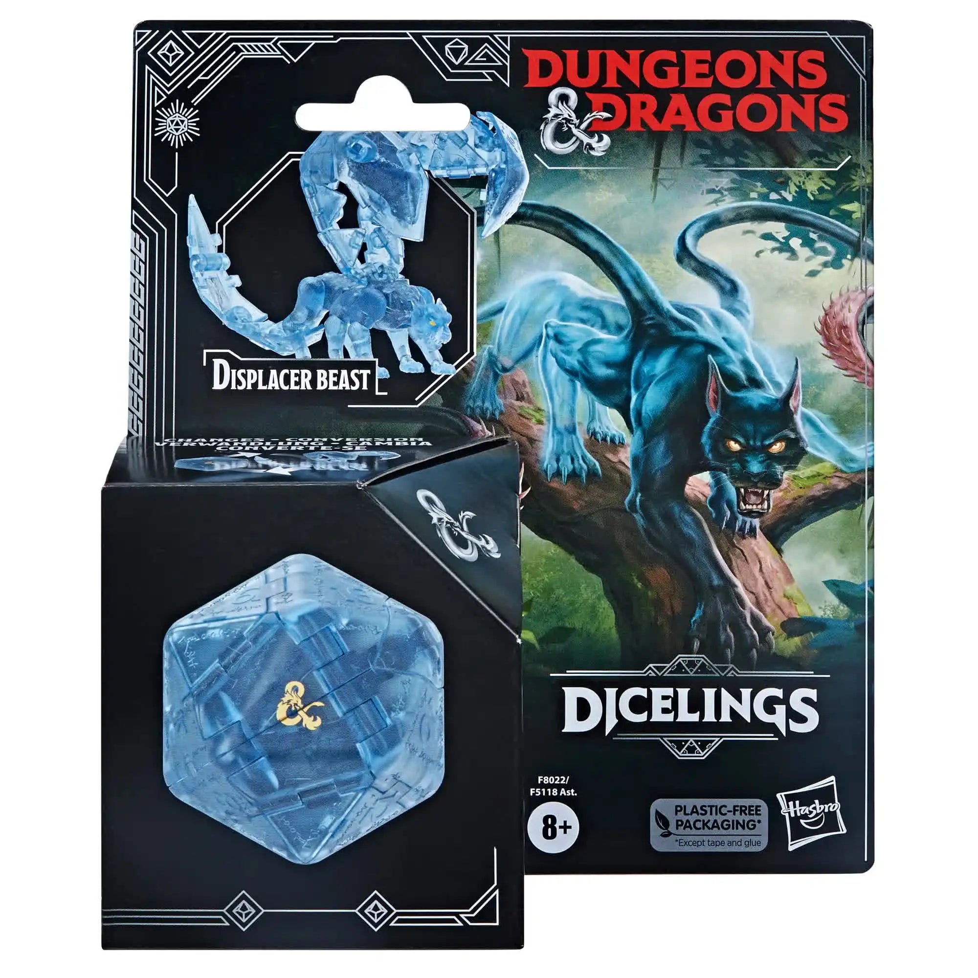 Hasbro Dungeons & Dragons Dicelings Collectible Figures: Beholder, Owlbear, Themberchaud, Displacer Beast, and Mimic Models