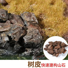 20g DIY Realistic Mountain Rock Bark Model for Diorama Scene Building and Layout