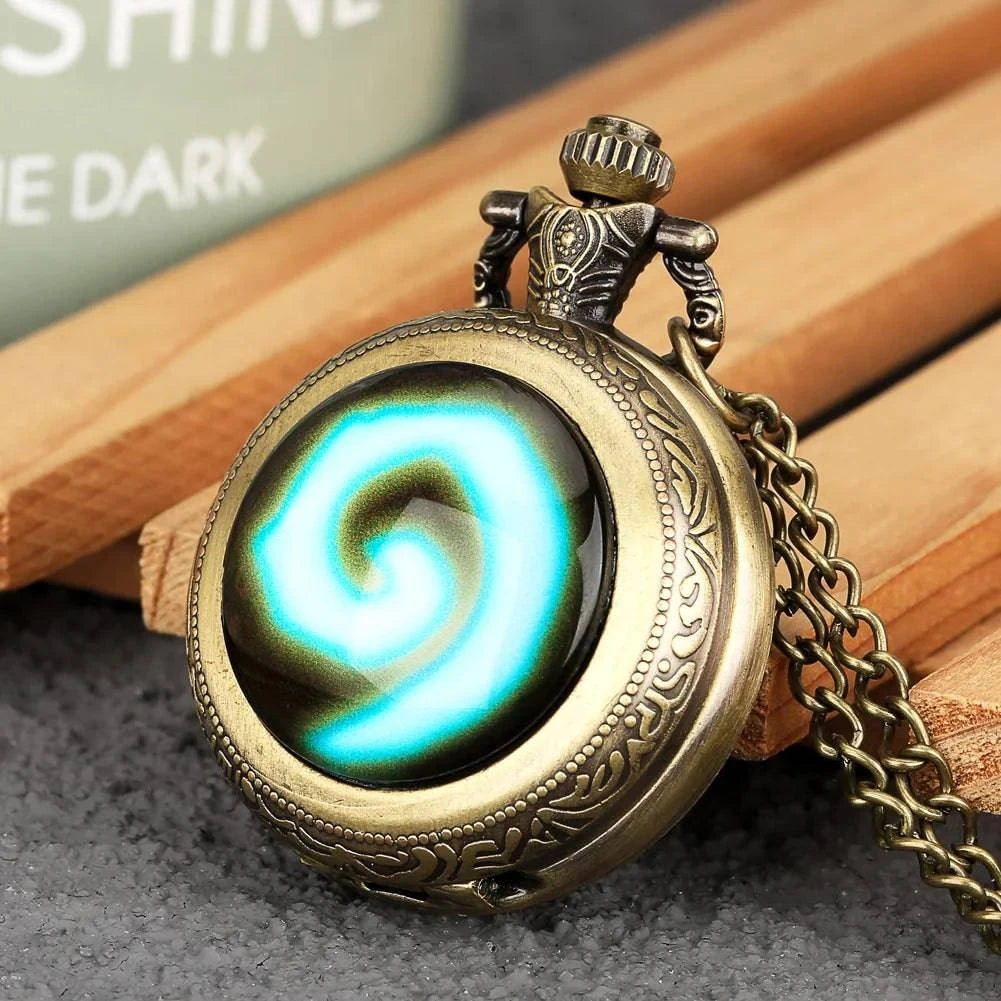 Retro Fantasy Quest Pocket Watch: Enchanted Anime Pendant with Chain for Adventurers - The Adventurer's Chest