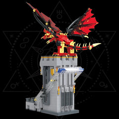 MOC Fantasy Dragon Tower Building Blocks Set - Educational Architecture Toys for Kids and Gift Ideas