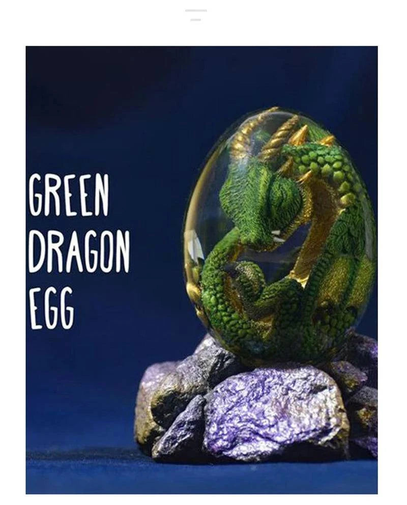 Luminous Dragon Egg: Enchanted Lava Dinosaur Resin Sculpture for Adventurers and Collectors - The Adventurer's Chest