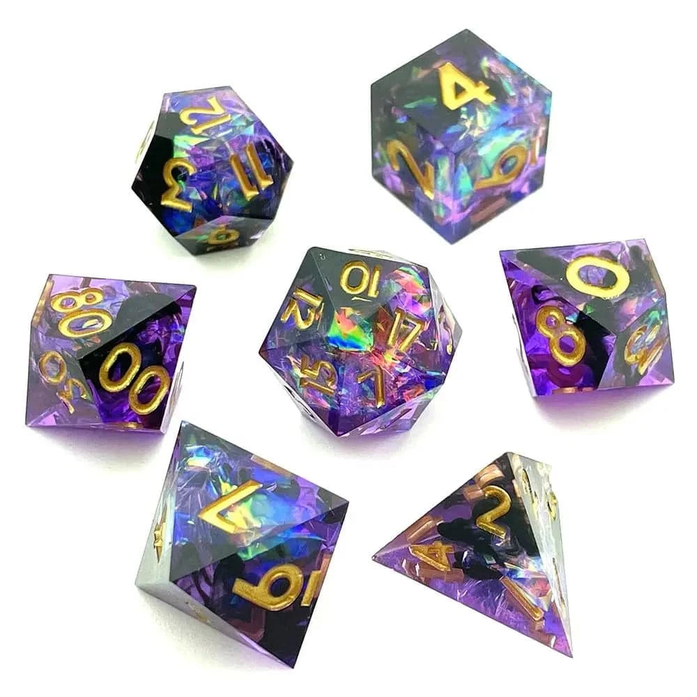 7Pcs Polyhedral Resin Dice Set Dices Table Games Accessory D6 D8 D10 D12 D20 For D&d DND - The Adventurer's Chest