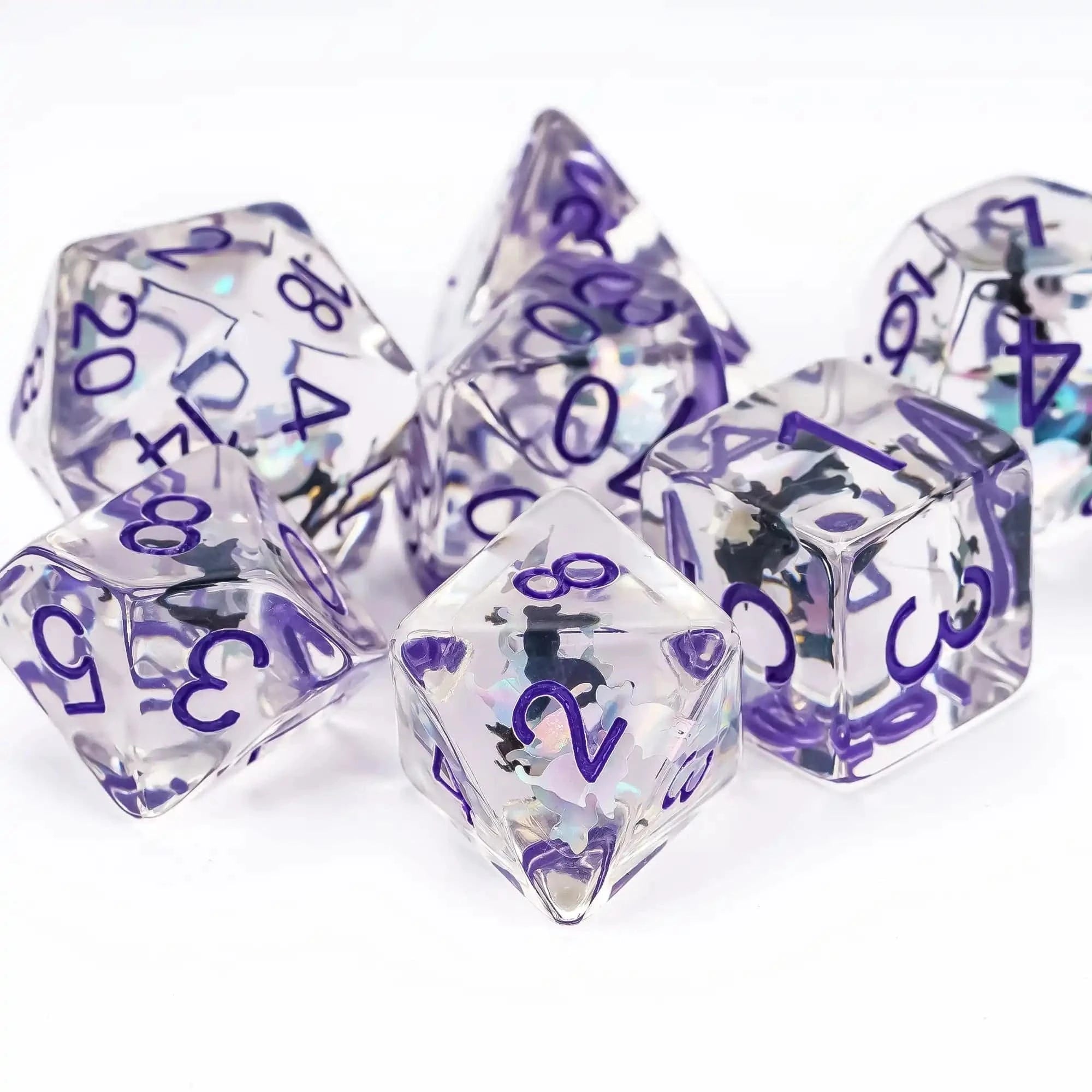 Cusdie Cat/Spider Slice Dice DND 7Pcs Resin D&D Dice D4-D20 Polyhedral Games Dice Set for Role Playing Game Pathfinder RPG - The Adventurer's Chest